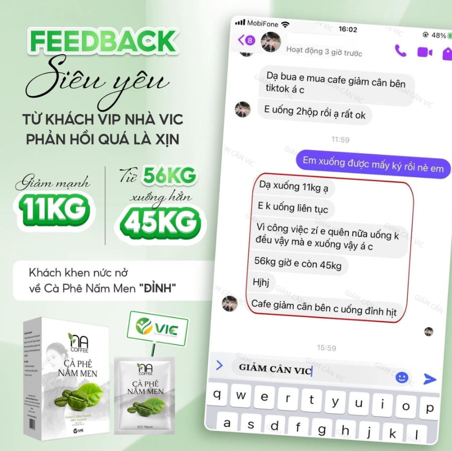Đánh giá từ khách hàng về siêu phẩm làm gầy Na Coffee