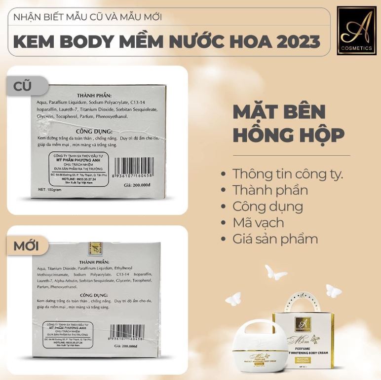 Kiểm tra mặt bên hông hộp kem