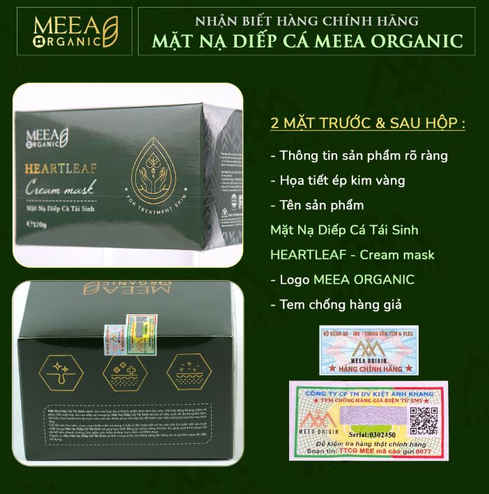 Phân biệt 2 mặt trước và sau hộp