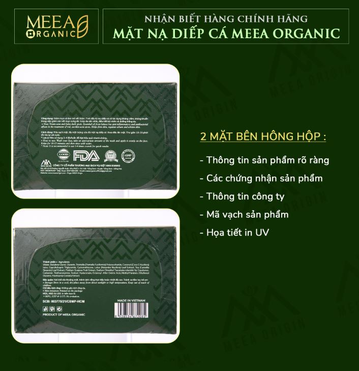 Phân biệt 2 mặt bên hông hộp