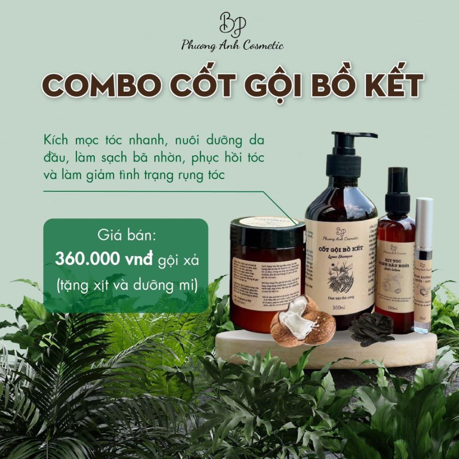 Hướng dẫn sử dụng Combo Dầu Gội Bồ Kết Phương Anh Cosmetic