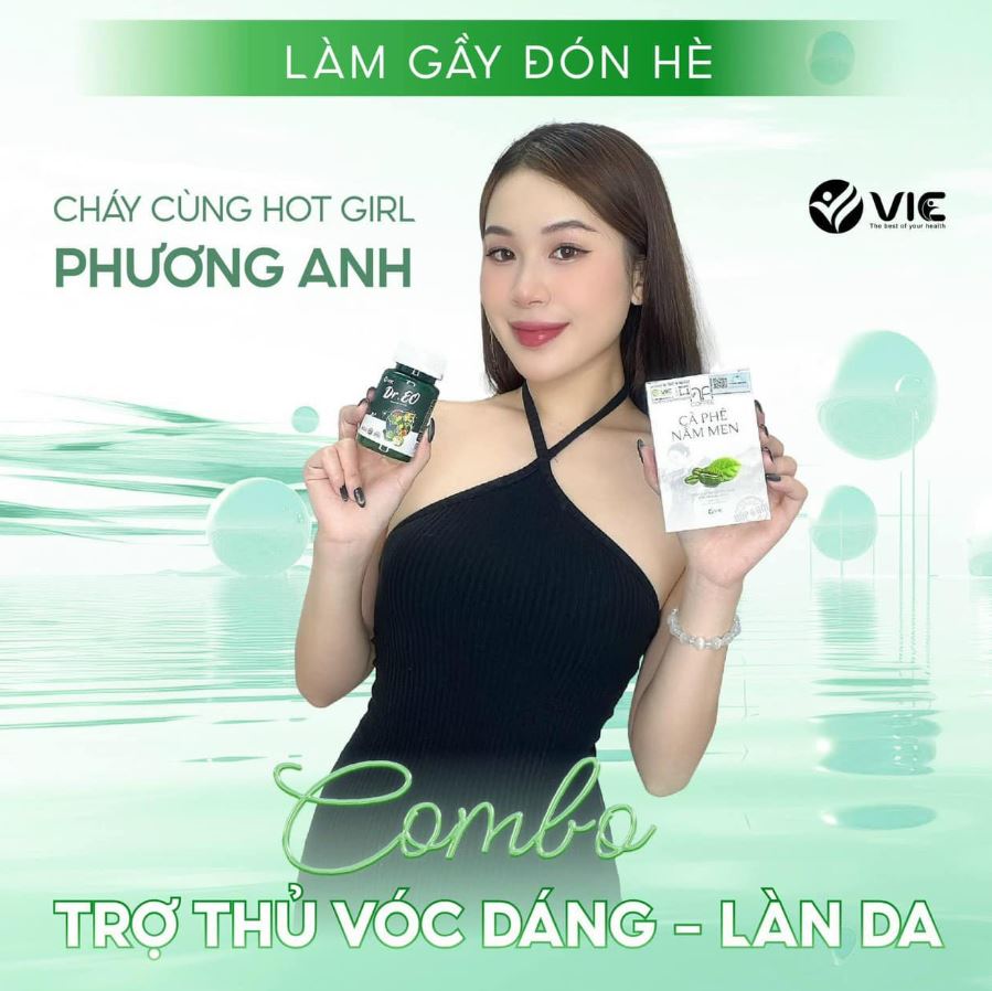 Bộ đôi cà phê nấm men và viên uống giảm mỡ bụng Dr.EO