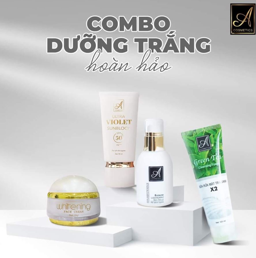 Combo dưỡng trắng hiệu quả A Cosmetics