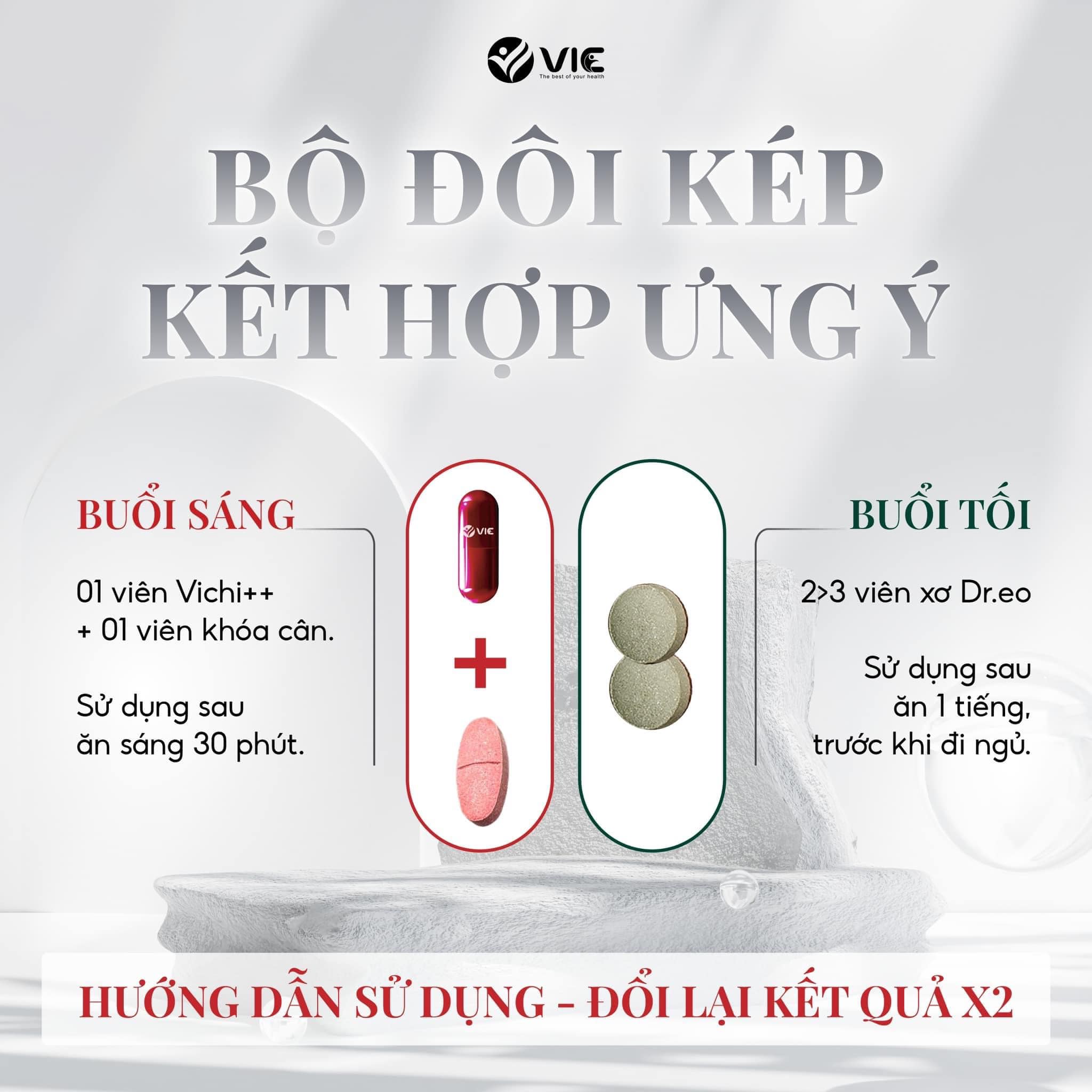 Combo giảm cân giảm mỡ bụng hiệu quả Vichi-Dr Eo