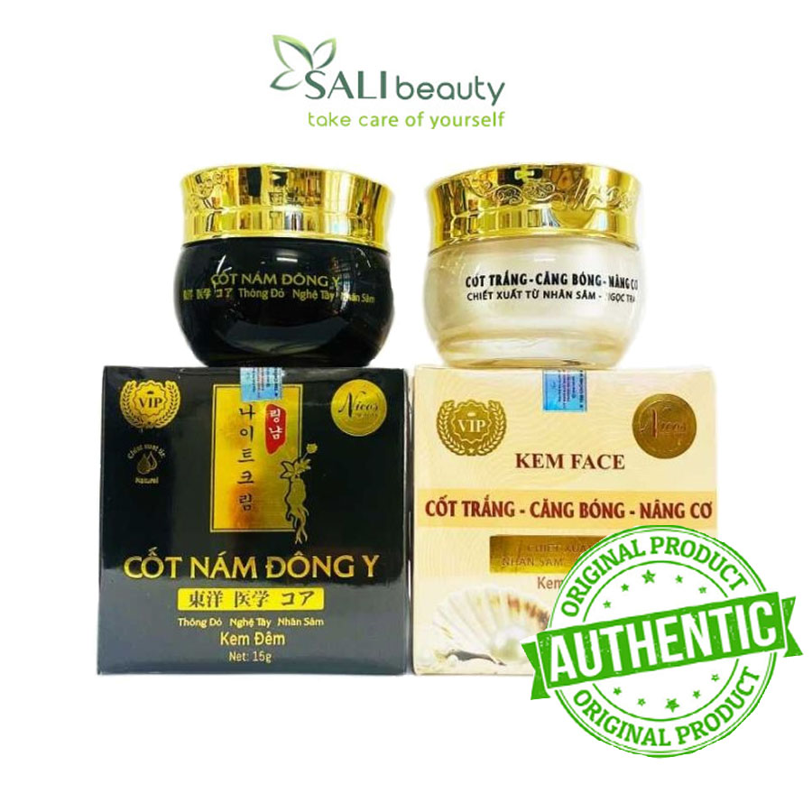 Kem Nikos – Combo Cốt Nám và Cốt Trắng – Dưỡng Trắng Da, Trị Nám Hiệu Quả