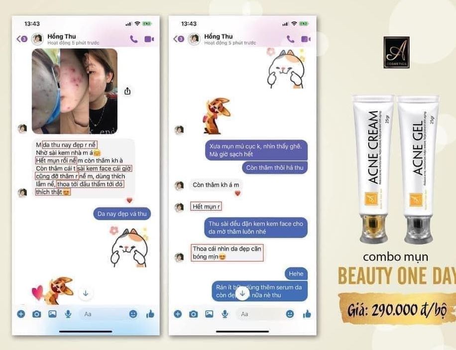 Đánh giá từ người dùng về Combo Mụn Acne Cream & Acne Gel