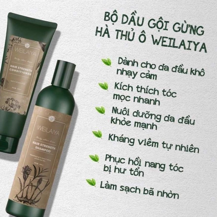 Dầu Gội Gừng Hà Thủ Ô Weilaiya