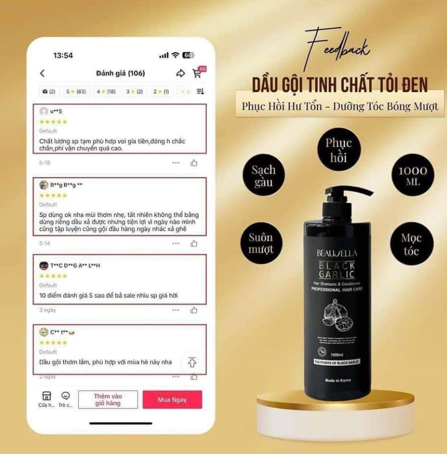 Dầu gội dưỡng tóc hiệu quả