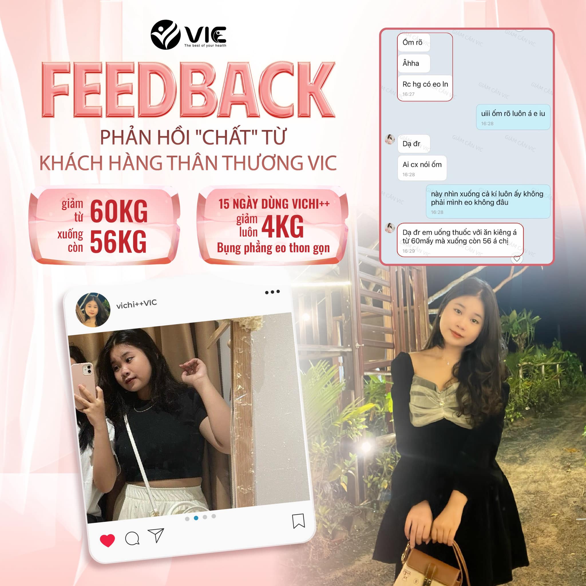 Review giảm cân Vichi từ khách hàng