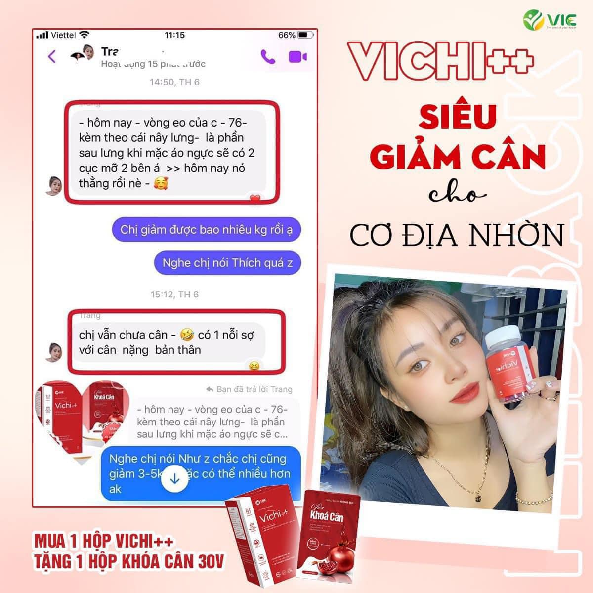 Khách hàng giảm cân hiệu quả nhờ Vichi