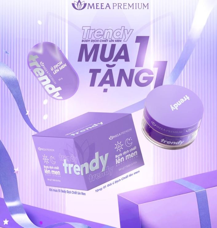 Kem Body Trendy Meea Dịch Chiết Lên Men