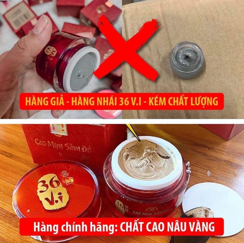 Cách kiểm tra Cao mụn sâm đỏ hàng chính hãng