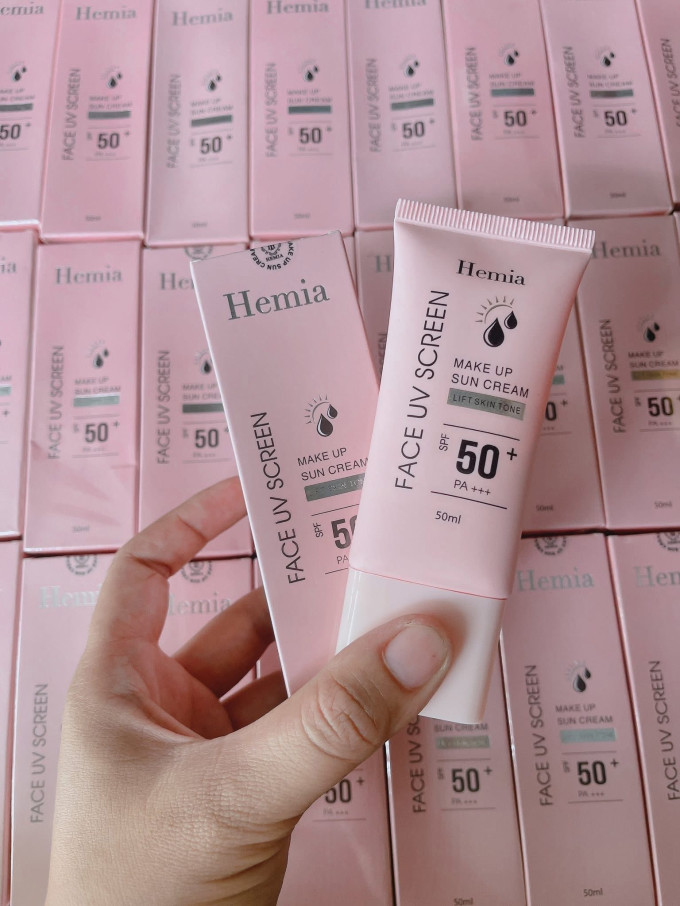 Kem Chống Nắng Hemia mẫu mới – Chỉ số chống nắng cao SPF 50+ PA++++