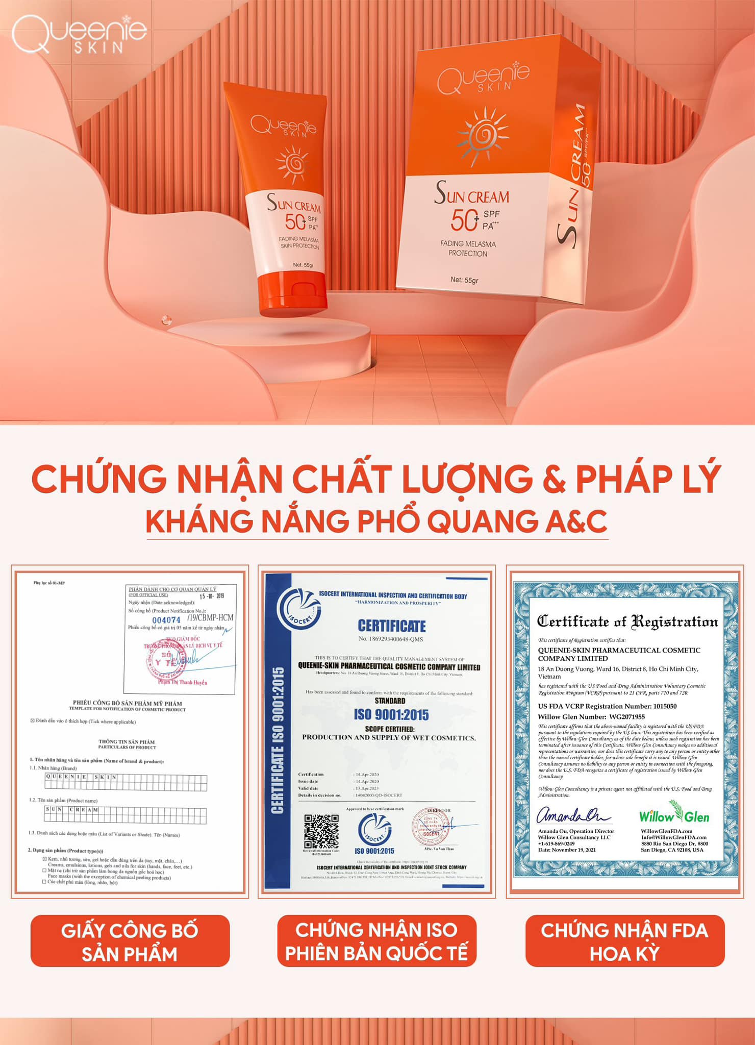 Kem Kháng Nắng Phổ Quang A&C của Queenie Skin là một sản phẩm chăm sóc da đáng tin cậy và đáng để sử dụng
