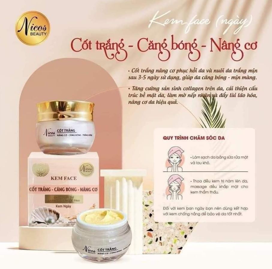 Kem Face cốt trắng Nikos Beauty Thanh Nhi