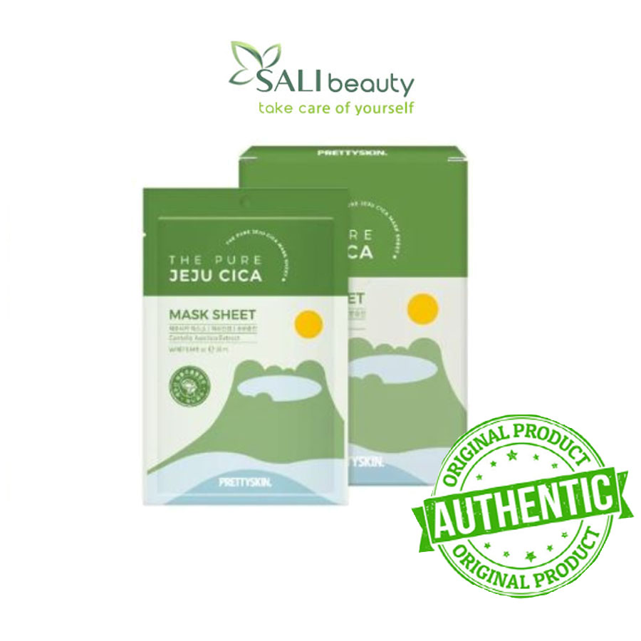 Mặt Nạ Rau Má Pretty Skin The Pure Jeju Cica Mask Sheet