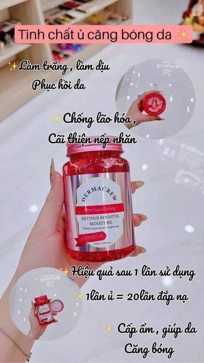 Lấy một lượng serum vừa đủ (khoảng 2-3 giọt) và thoa lên mặt và cổ, tránh vùng da quanh mắt.