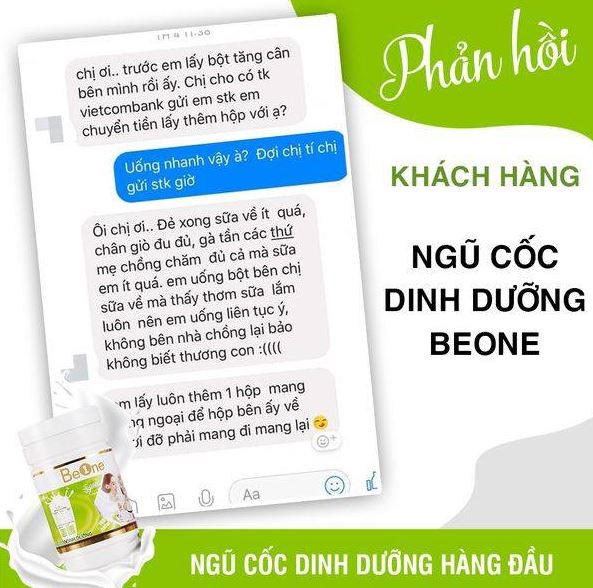 Review đánh giá từ khách hàng về bột ngũ cốc dinh dưỡng Beone