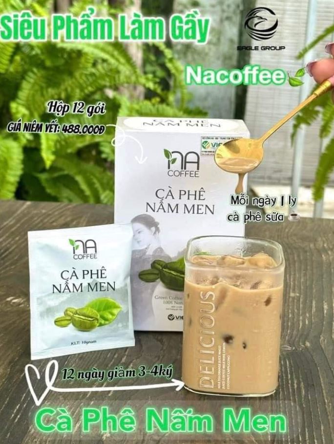 Sỉ Cà Phê Nấm Men Na Coffee Vic - Hộp lớn 12 gói