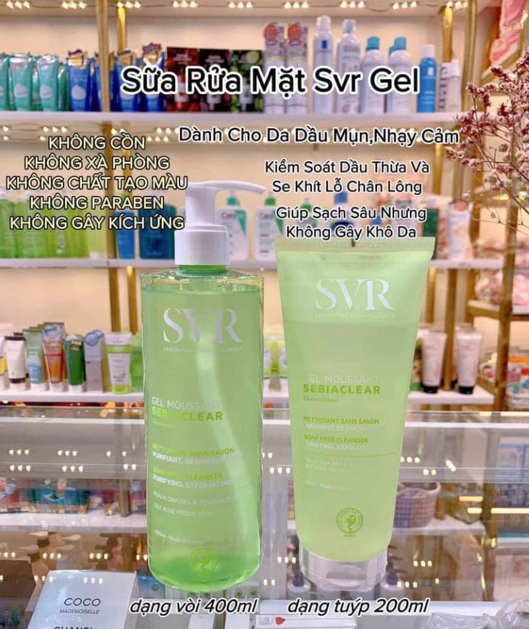 Các thành phần chính trong SVR Sebiaclear Gel Moussant
