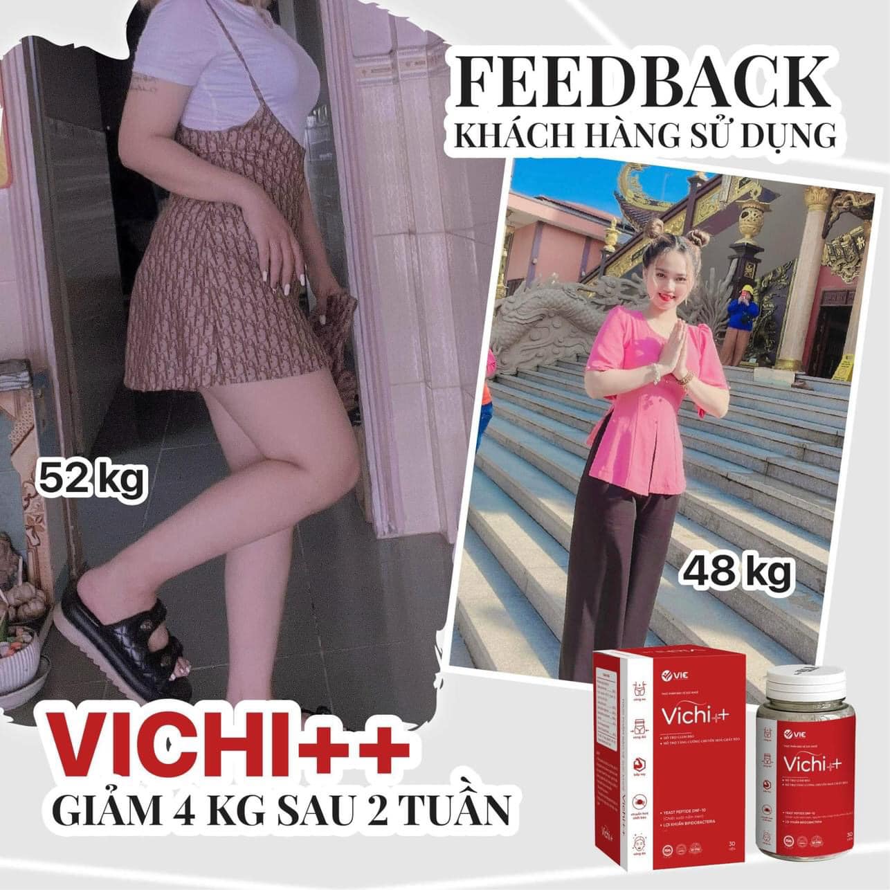 Một số hình ảnh review Vichi giảm cân từ khách hàng