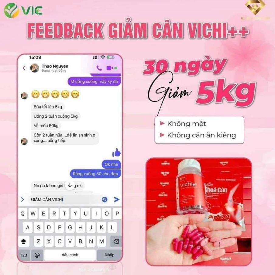 Một số hình ảnh review Vichi giảm cân từ khách hàng