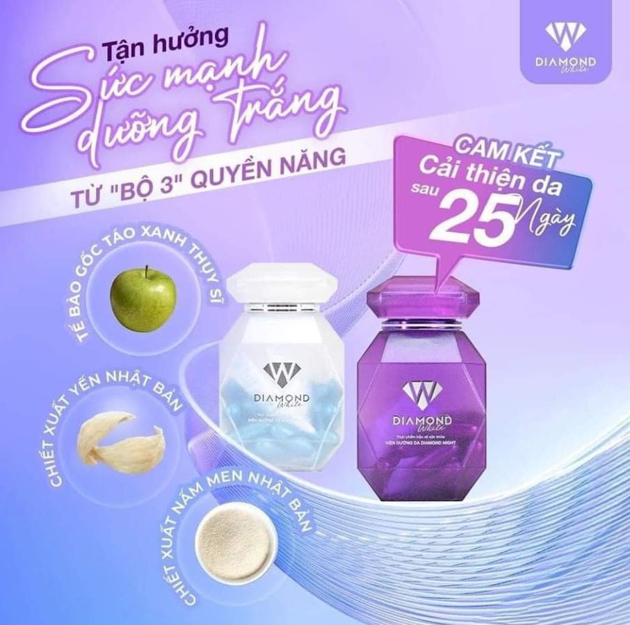 Trong Diamond White Day & Night, các nguyên liệu quý được sử dụng