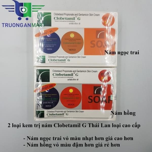 2 Loại Kem Nám Clobetamil G chính hãng