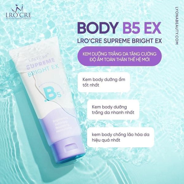 Body B5 Lrocre - Kem Dưỡng Thể B5 Lro'cre Supreme Bright Ex B5,