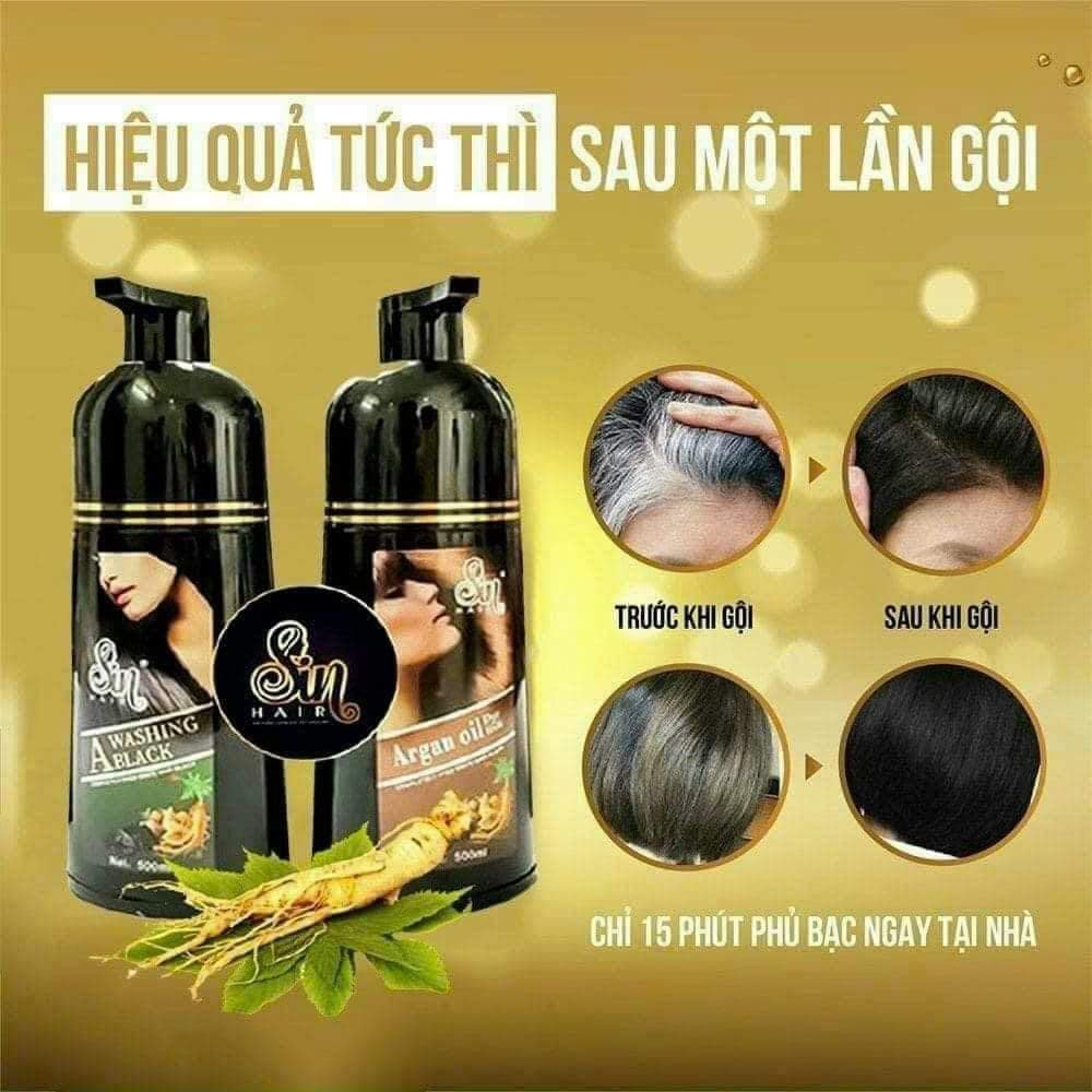 Dầu Gội Phủ Bạc Sin Hair Nhật Bản
