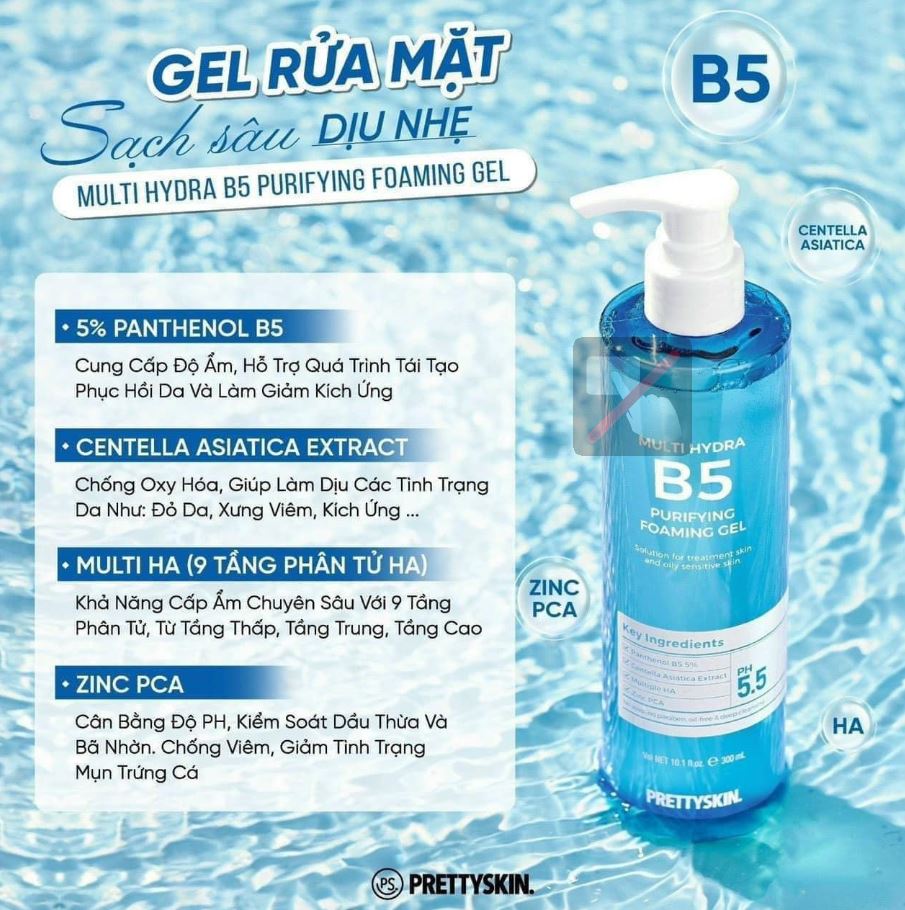 Gel Rửa Mặt Pretty Skin B5 300ml