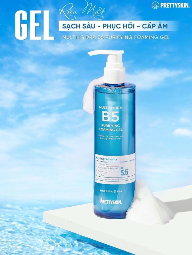 Gel Rửa Mặt Pretty Skin B5 300ml chính hãng