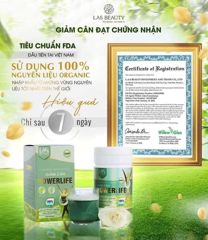 Giảm Cân Powerlife Las Beauty chính hãng