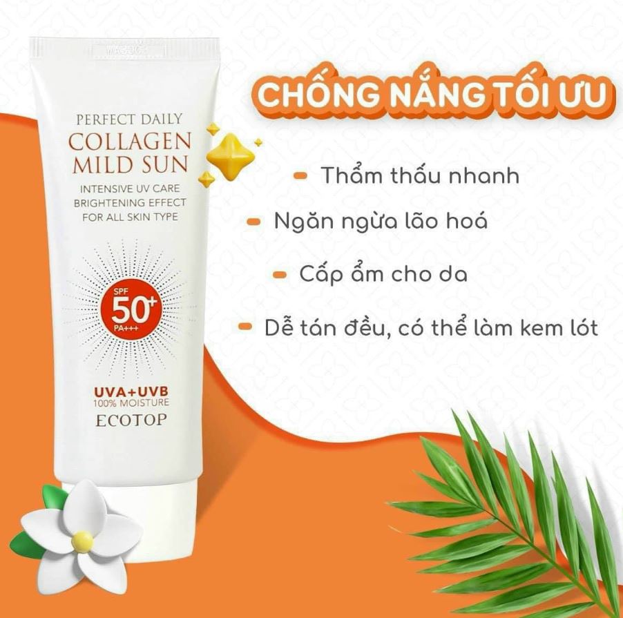 Kem Chống Nắng Collagen Mild Sun của thương hiệu Ecotop 