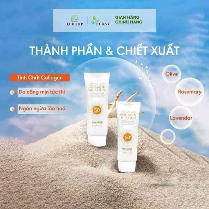 Kem chống nắng Collagen Ecosy Perfect Daily Mild Sun SPF 50 PA+++