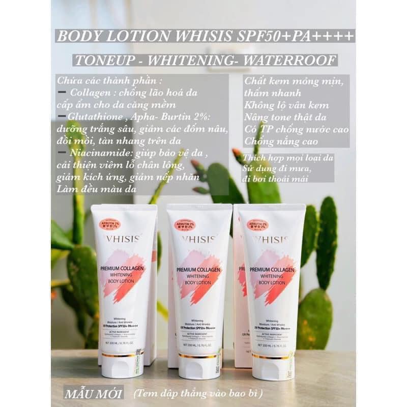 Kem Dưỡng Body Whisis - Kem Dưỡng Thể Trắng Da Chống Nắng