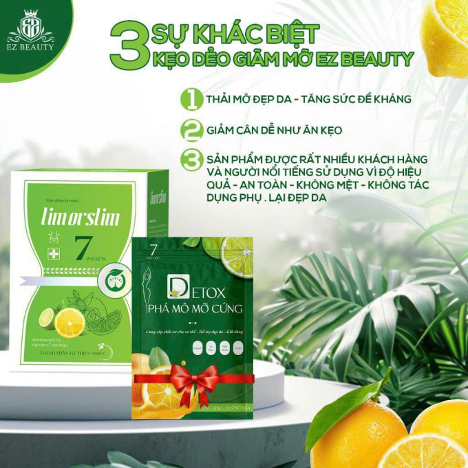 Kẹo Dẻo Chanh Giảm Cân Lemol Slim mẫu mới