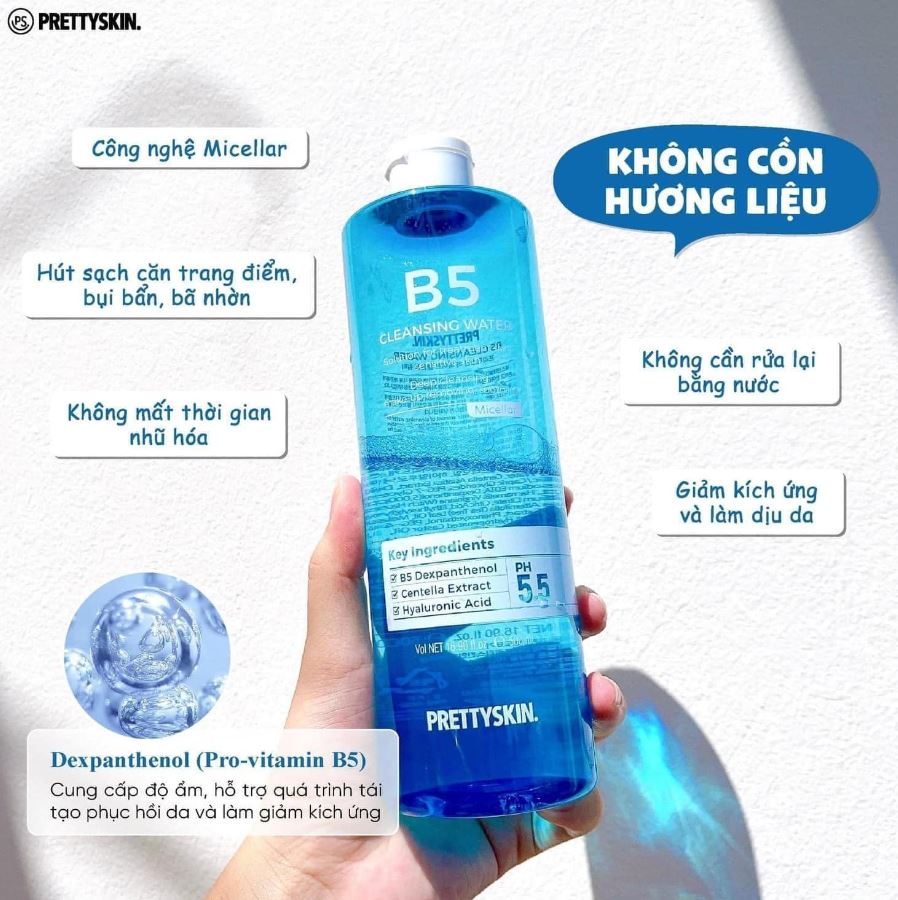 Ưu điểm nổi bật của Nước Tẩy Trang B5 Pretty Skin