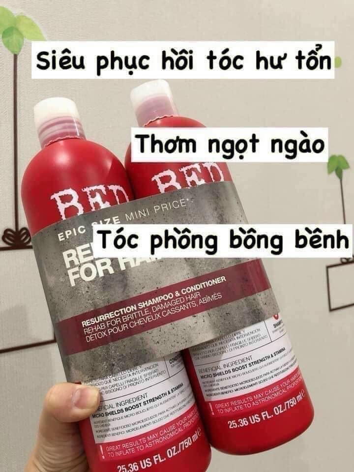 Cặp Dầu Gội Xả Tigi Đỏ Số 3 l