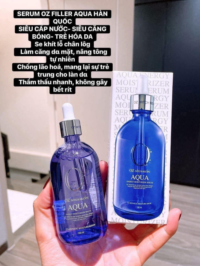 Serum OZ Filler Aqua HA chính hãng Hàn Quốc giúp cấp nước sâu, da căng bóng mịn màng