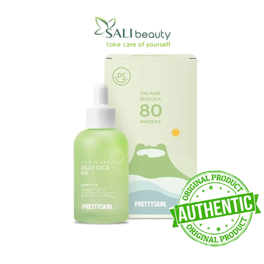Serum Rau Má Prettyskin The Pure Jeju Cica – Giúp Giảm Mụn, Mờ Vết Thâm Hiệu Quả