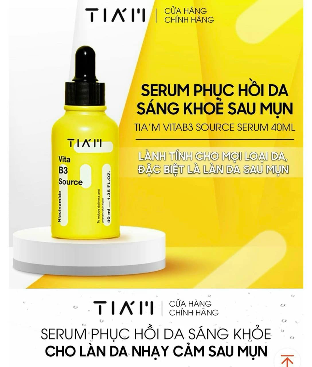 Serum Tiam Vita B3 Source - Tinh Chất Dưỡng Trắng Da, Giảm Thâm Nám, Phục Hồi Da Sau Mụn