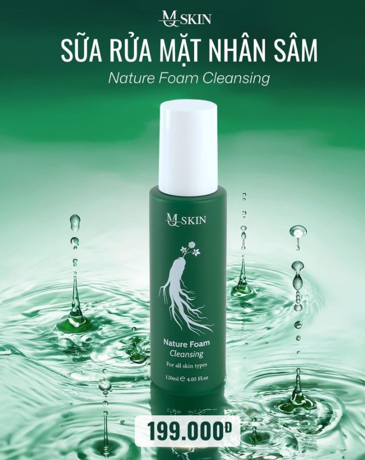 Hướng dẫn sử dụng Sữa Rửa Mặt Sâm Vàng MQ Skin