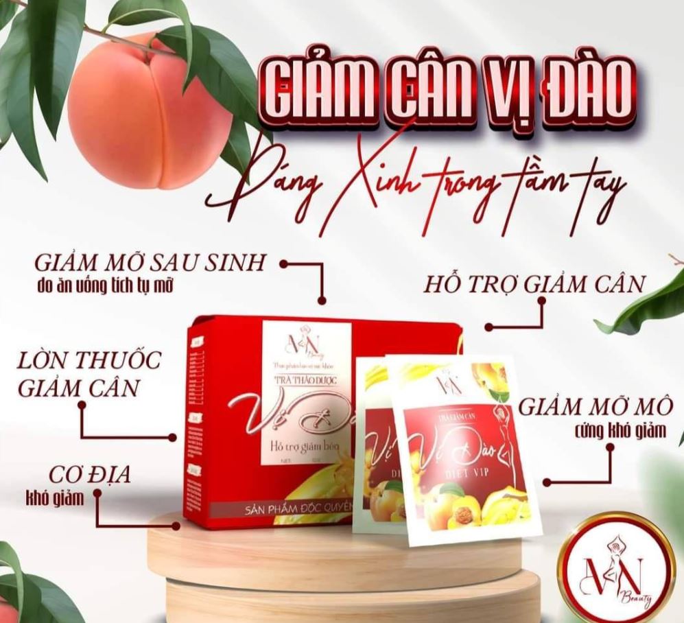 Trà Giảm Cân Vị Đào Đông Anh chính hãng