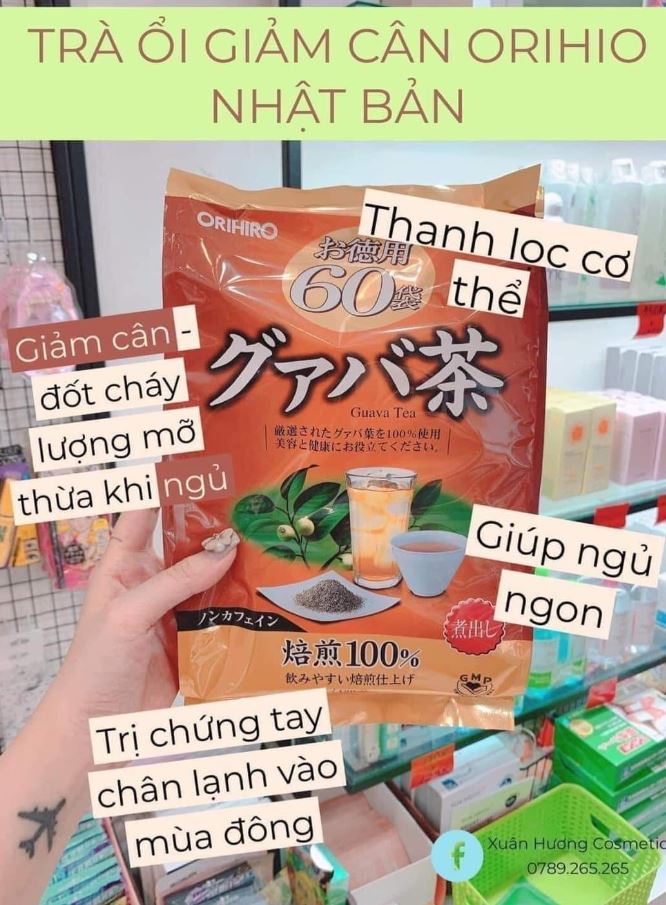 Trà lá ổi Orihiro được làm từ nguyên liệu lá ổi tự nhiên