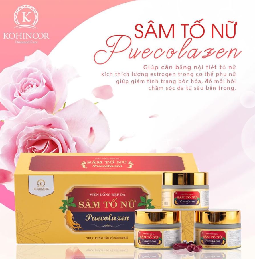 Sâm Tố Nữ Puecolazen chứa các thành phần tự nhiên