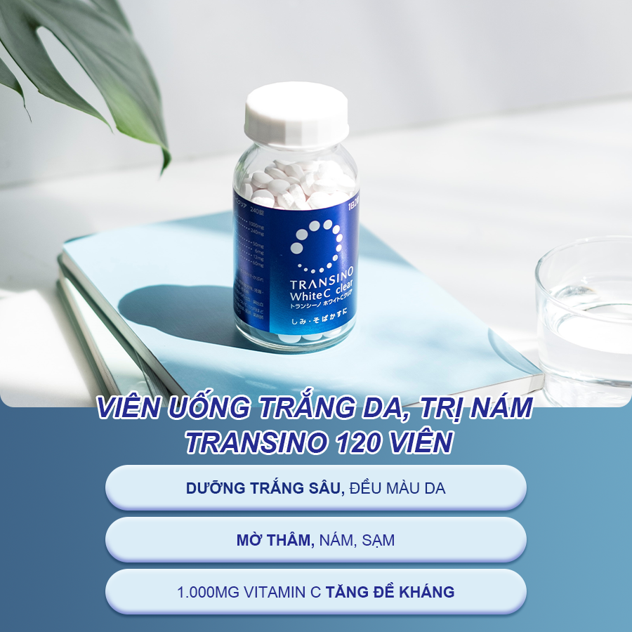 Viên Uống Trắng Da Transino White C Clear chính hãng