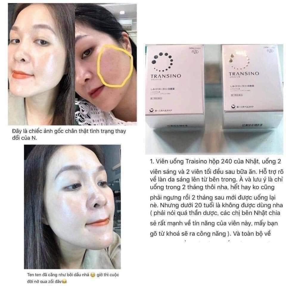 Viên Uống Transino Trắng Nhật Bản phù hơp với nhiều đối tượng