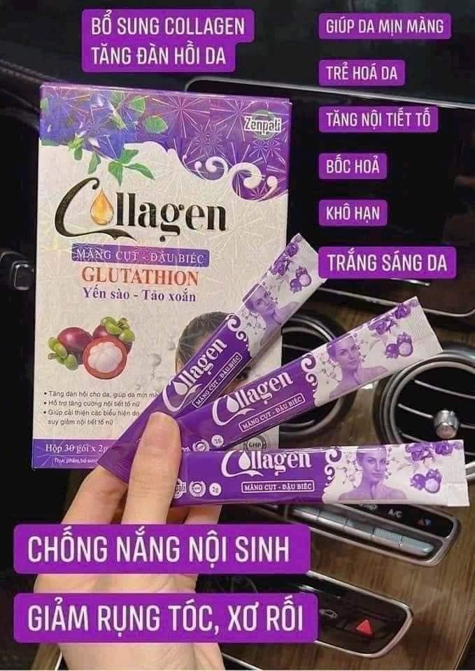 Thành Phần trong Cốm uống đẹp da Collagen măng mụt Đậu biếc Zenpali