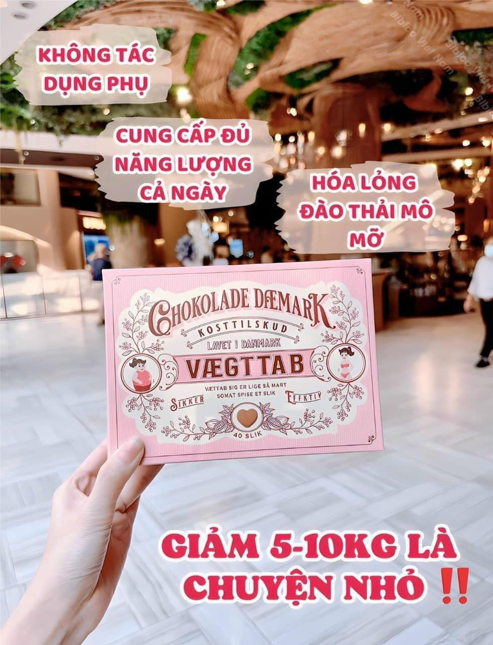 Kẹo Socola Giảm Cân Đan Mạch Mẫu Mới Chính Hãng Hộp 40 Viên
